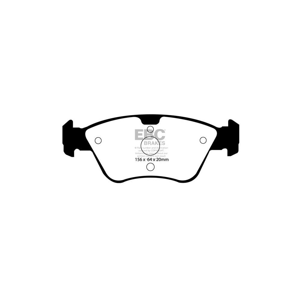 EBC Greenstuff 2000 Brake Pads 156mm x 69mm DP21075 - Front