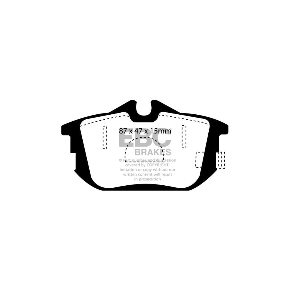 EBC Redstuff Brake Pads 87mm x 47mm DP31076C - Rear