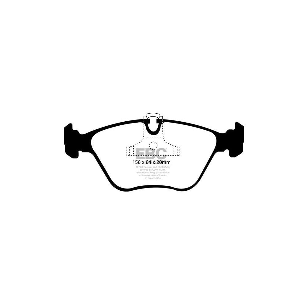 EBC Ultimax Brake Pads 156mm x 64mm DP1089 - Front
