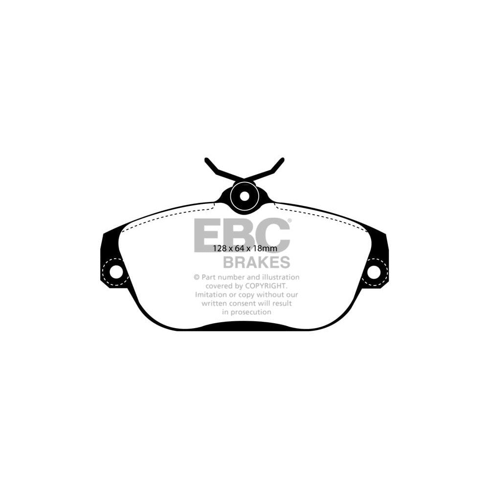 EBC Yellowstuff Brake Pads 128mm x 64mm DP41095R - Front