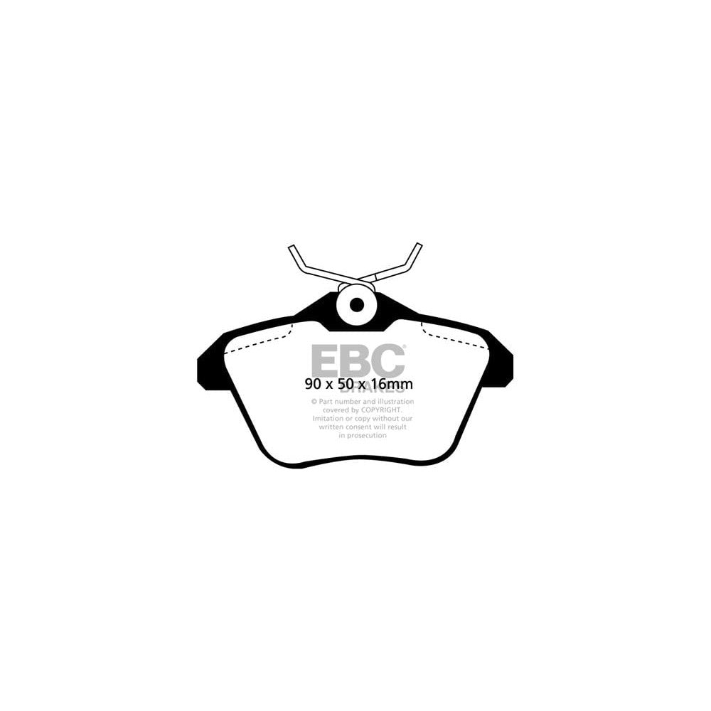 EBC Yellowstuff Brake Pads 90mm x 50mm DP41096R - Rear