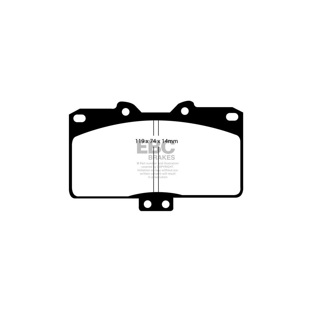 EBC Yellowstuff Brake Pads 119mm x 74mm DP41097R - Front