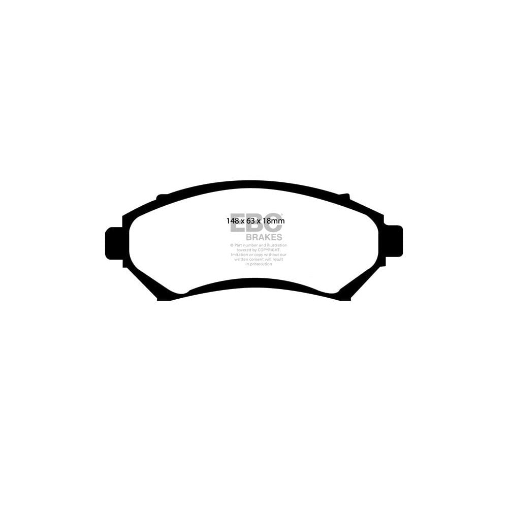 EBC Greenstuff 2000 Brake Pads 148mm x 63mm DP21100 - Front