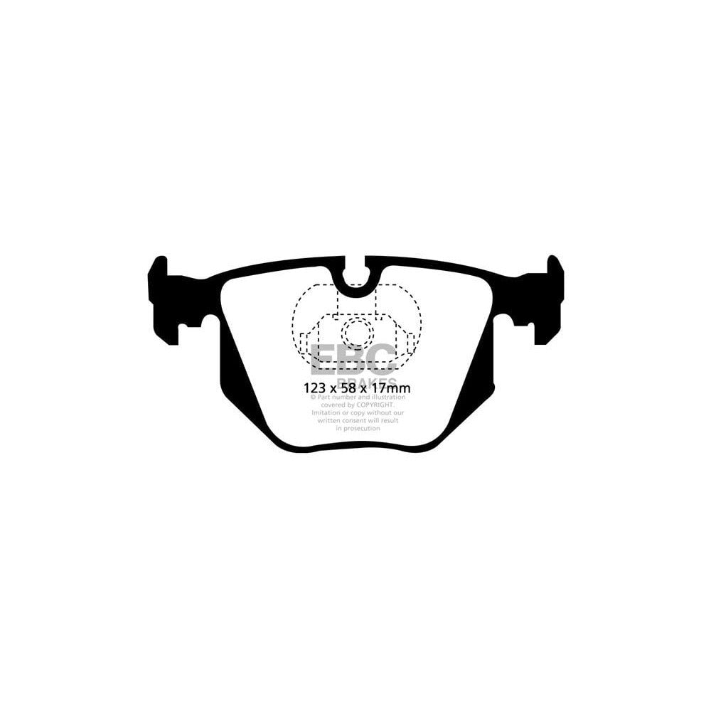 EBC Greenstuff 6000 Brake Pads 123mm x 58mm DP61118 - Rear