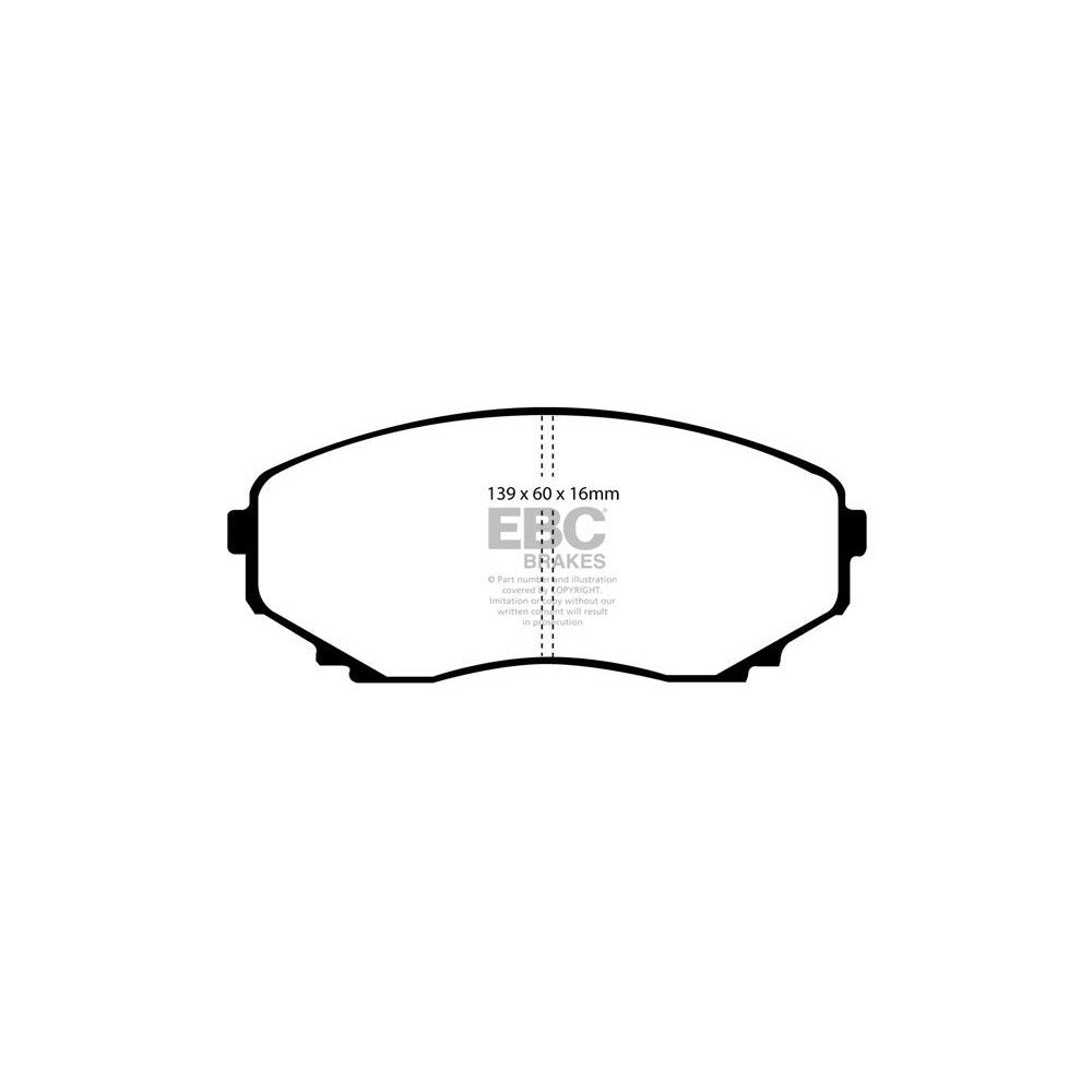 EBC Greenstuff 6000 Brake Pads 139mm x 60mm DP61121 - Front