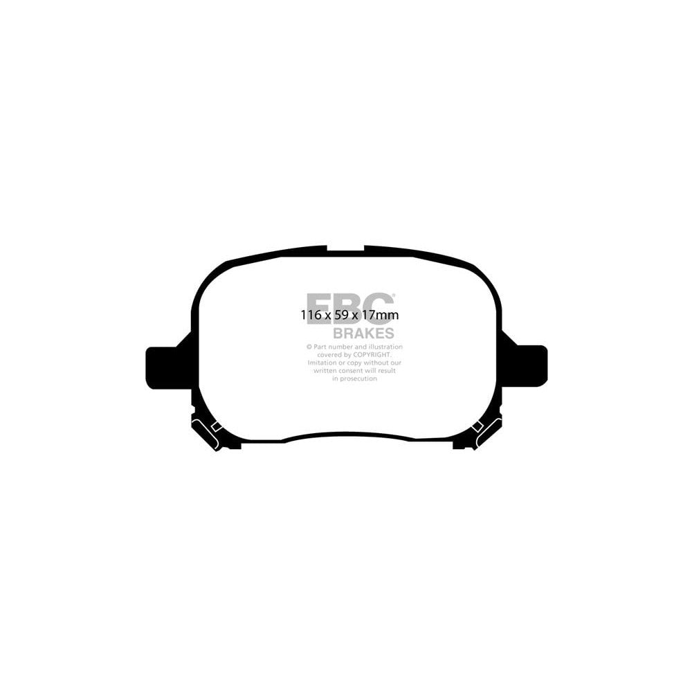 EBC Greenstuff 2000 Brake Pads 116mm x 59mm DP21133 - Front