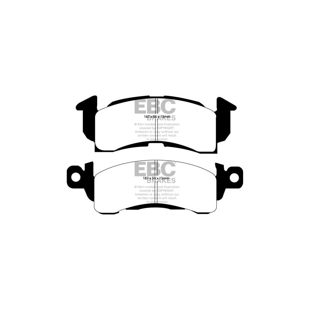 EBC Redstuff Brake Pads 187mm x 59mm DP31145C - Front