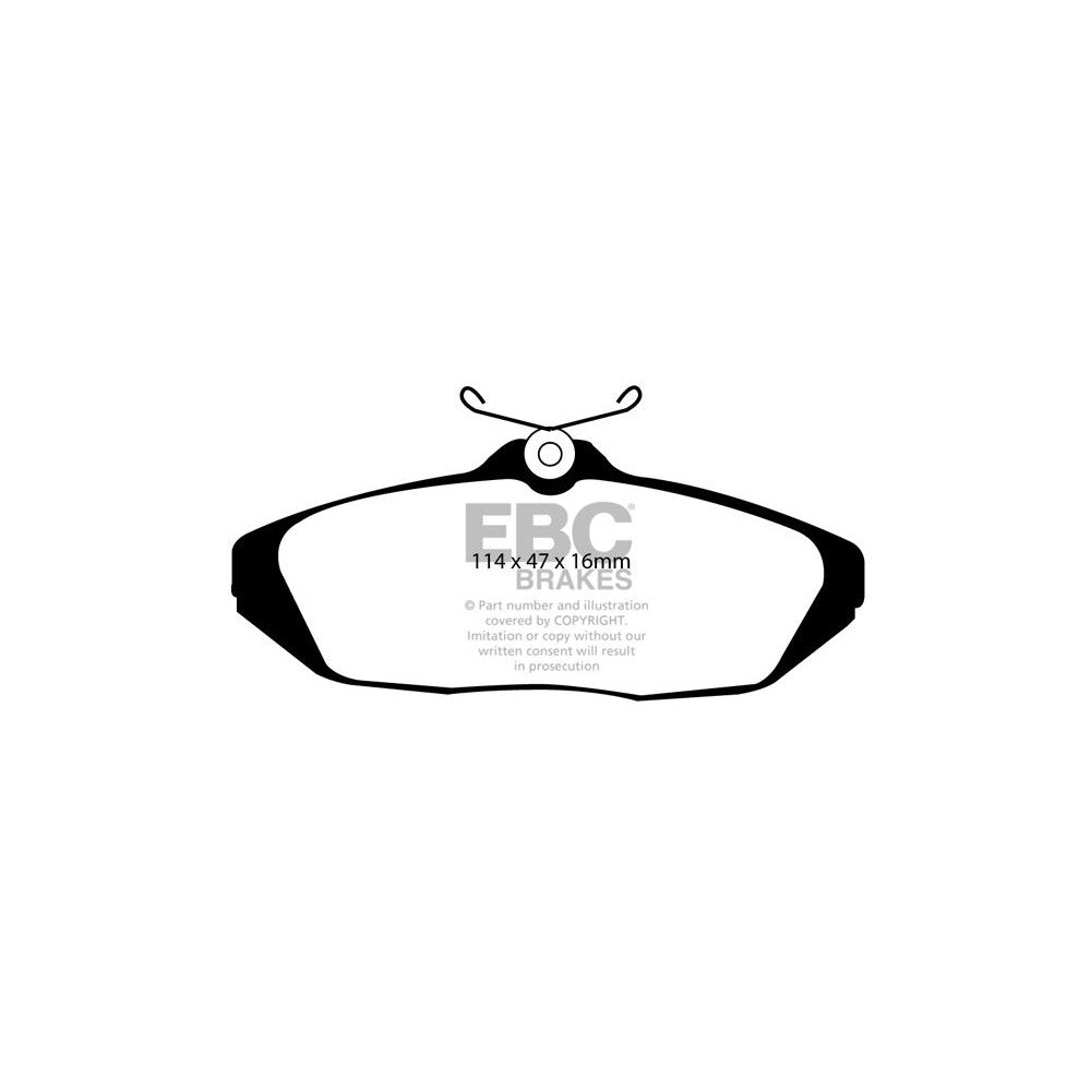 EBC Yellowstuff Brake Pads 114mm x 47mm DP41164R - Rear
