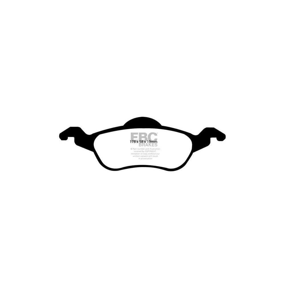 EBC Yellowstuff Brake Pads 178mm x 58mm DP41185R - Front