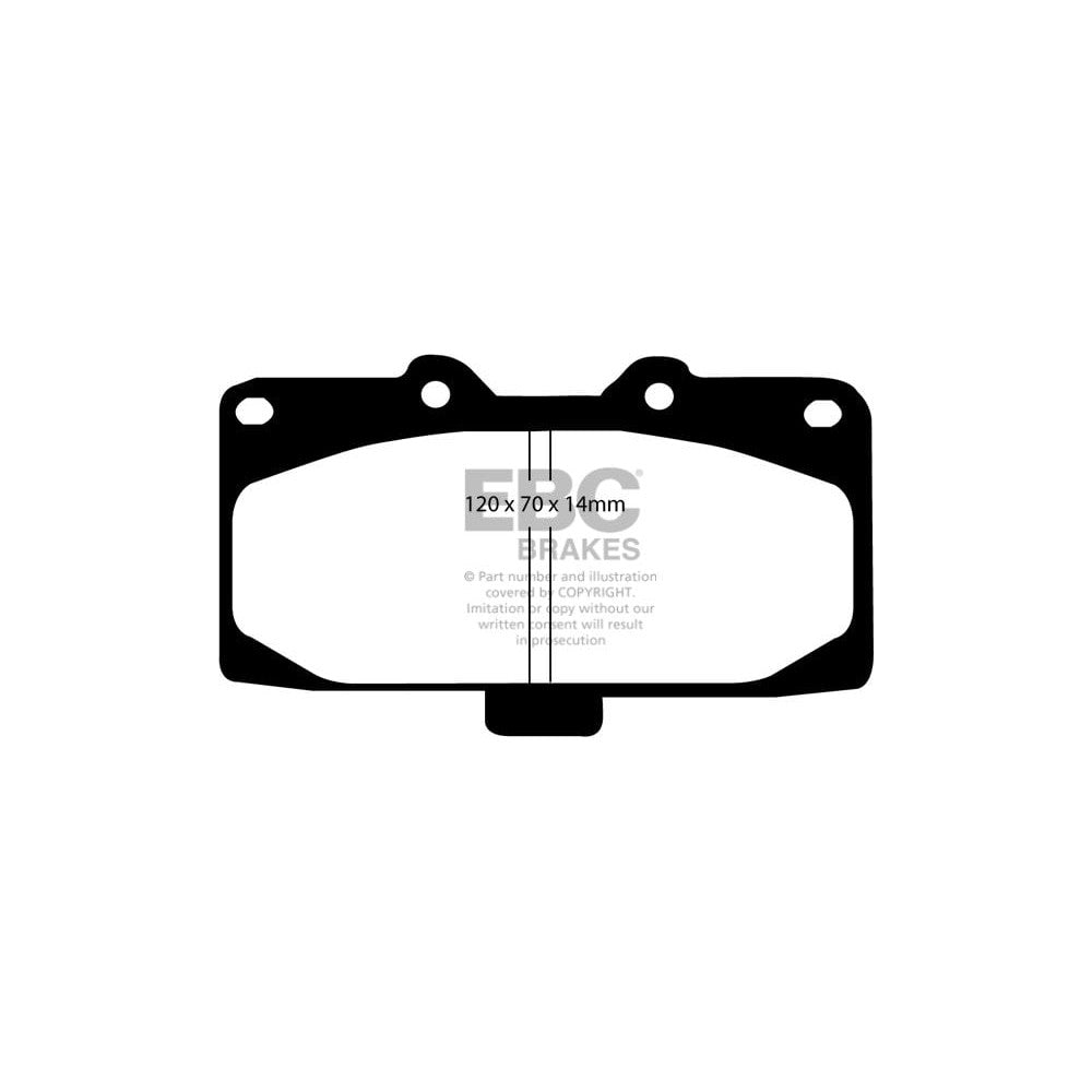 EBC Bluestuff NDX Brake Pads 120mm x 70mm DP51200NDX - Front