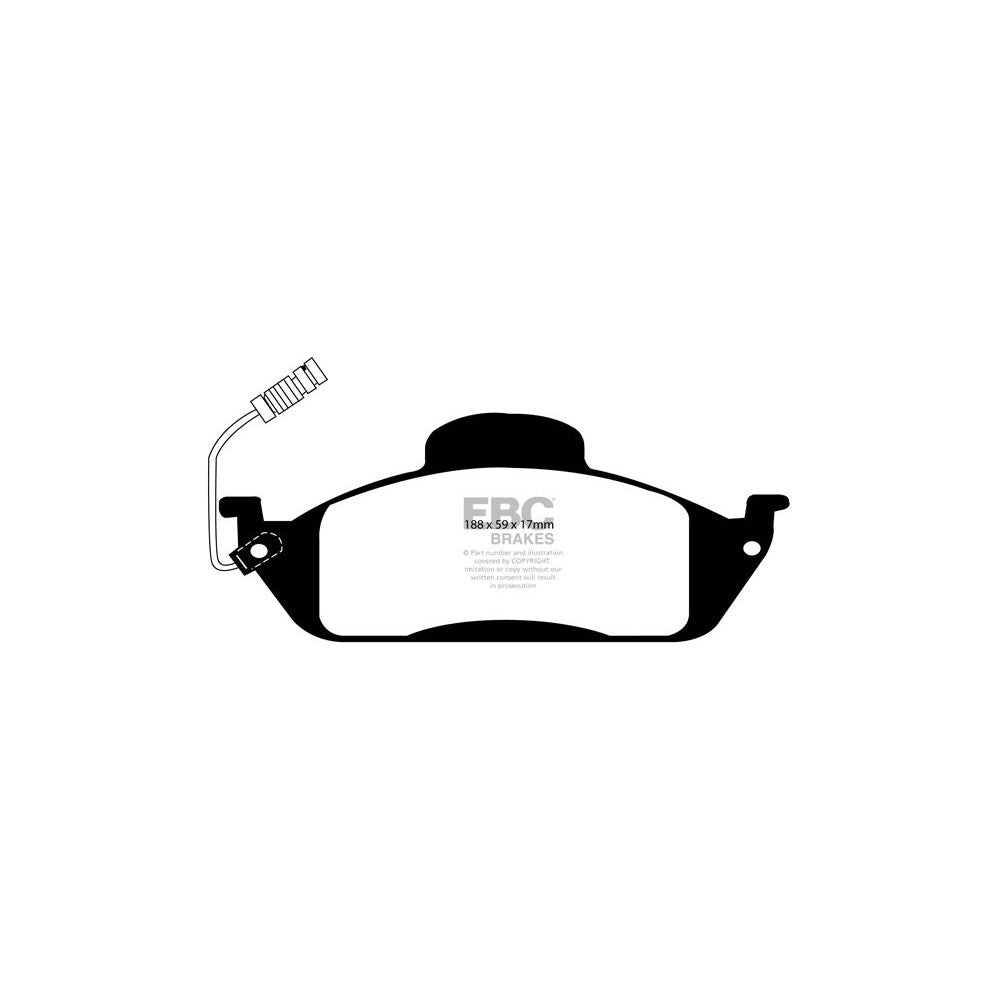 EBC Greenstuff 6000 Brake Pads 188mm x 59mm DP61232 - Front