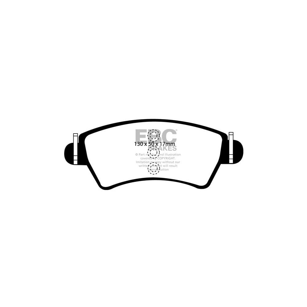 EBC Greenstuff 2000 Brake Pads 130mm x 50mm DP21234 - Front