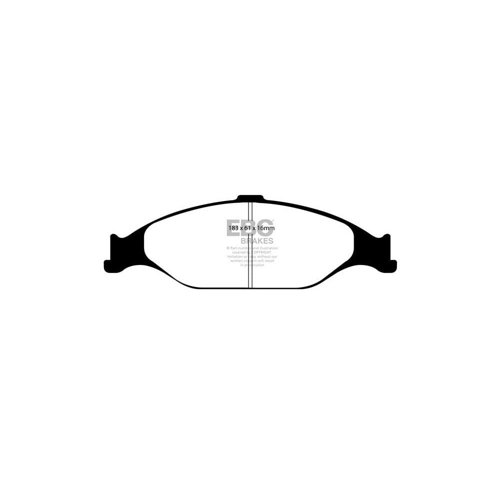 EBC Greenstuff 2000 Brake Pads 183mm x 61mm DP21242 - Front