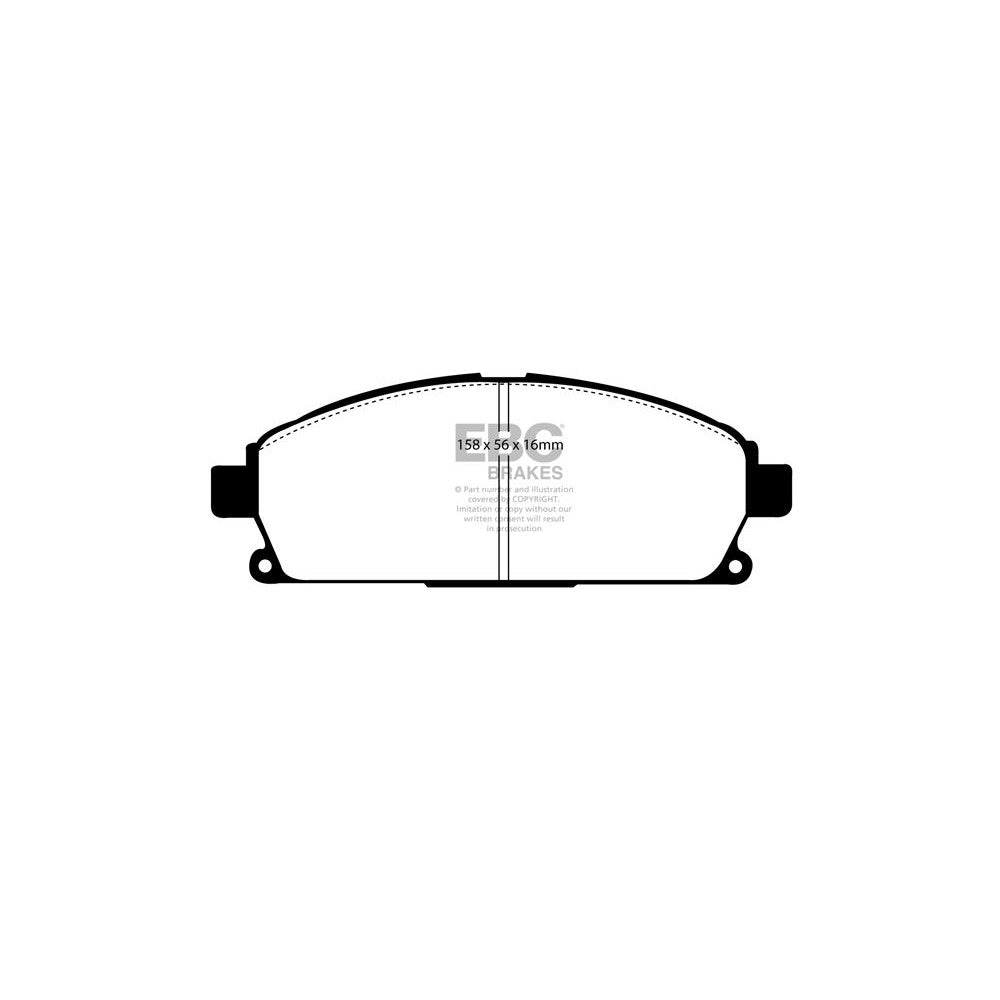 EBC Yellowstuff Brake Pads 158mm x 56mm DP41247R - Front