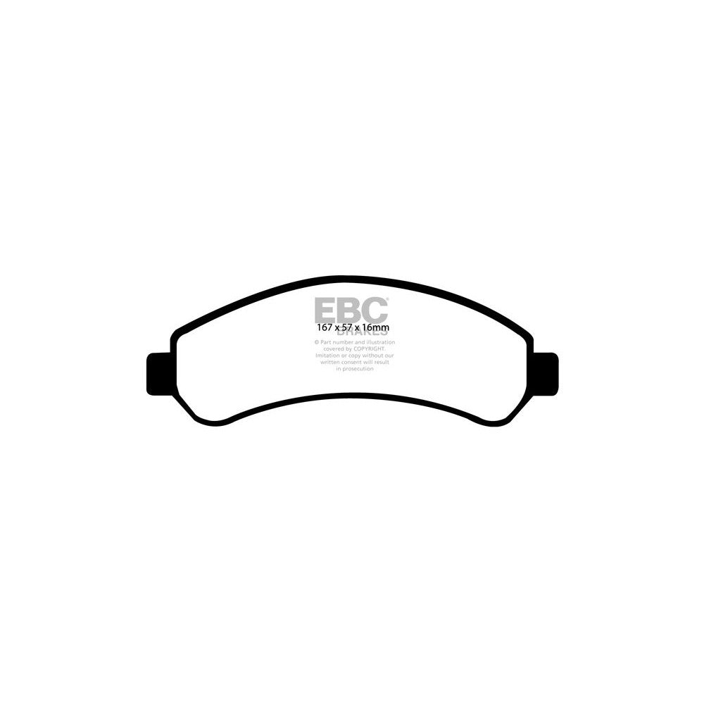 EBC Greenstuff 6000 Brake Pads 167mm x 57mm DP61256 - Front