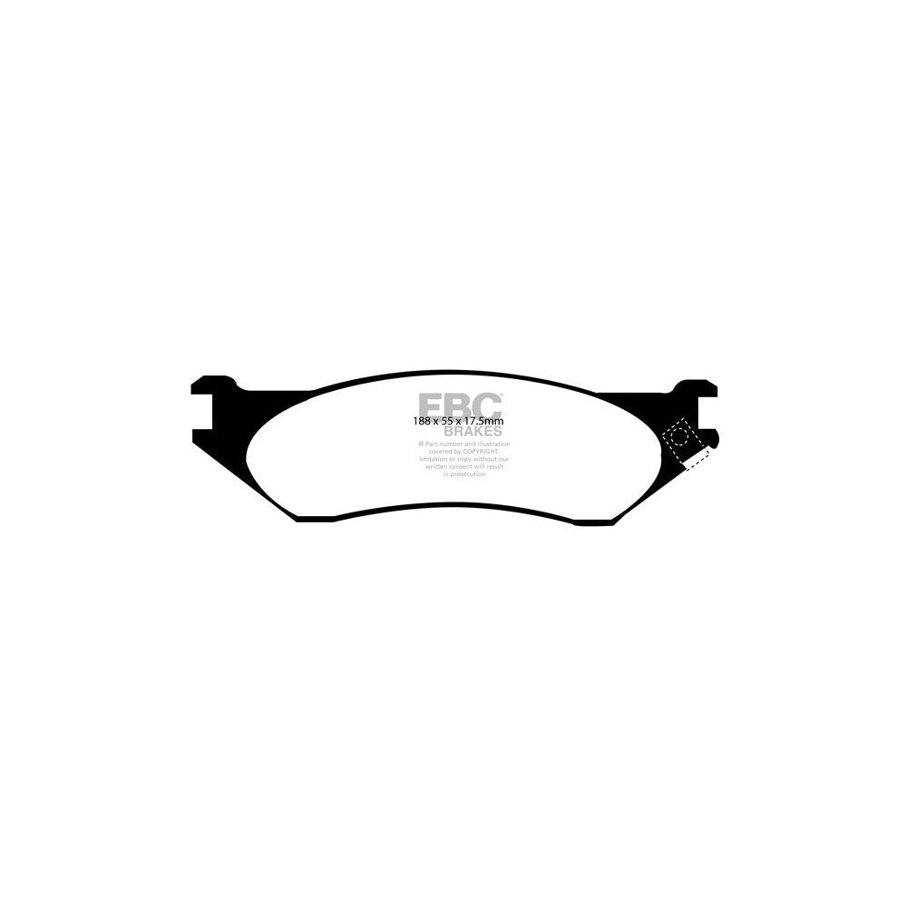 EBC Yellowstuff Brake Pads 188mm x 55mm DP41267R - Front