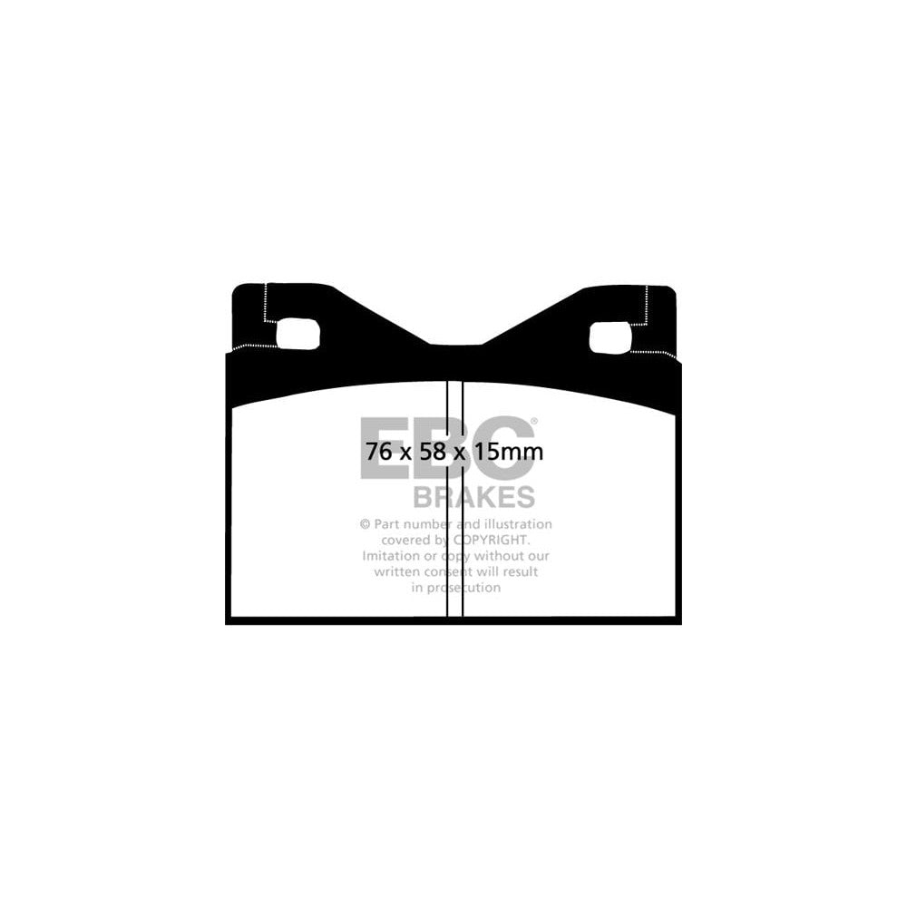 EBC Yellowstuff Brake Pads 76mm x 58mm DP4126R - Front