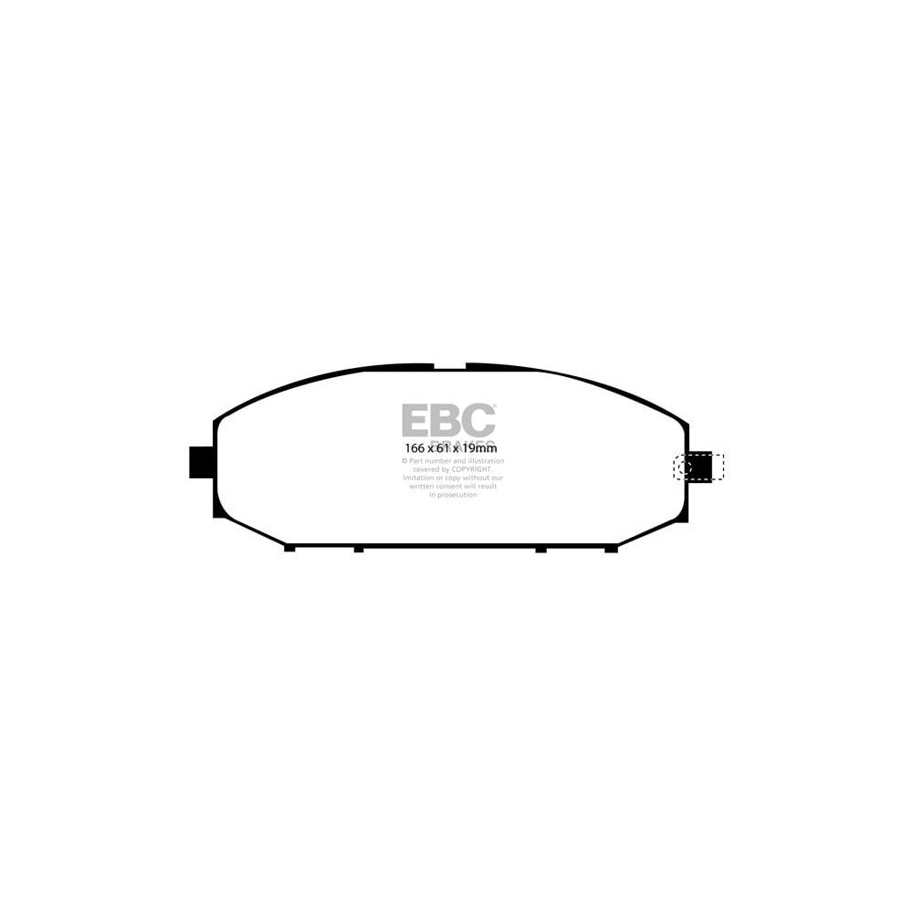 EBC Greenstuff 6000 Brake Pads 166mm x 61mm DP61280 - Front