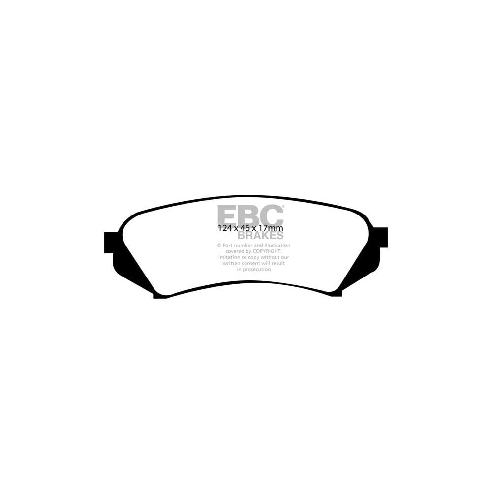 EBC Yellowstuff Brake Pads 124mm x 46mm DP41282R - Rear