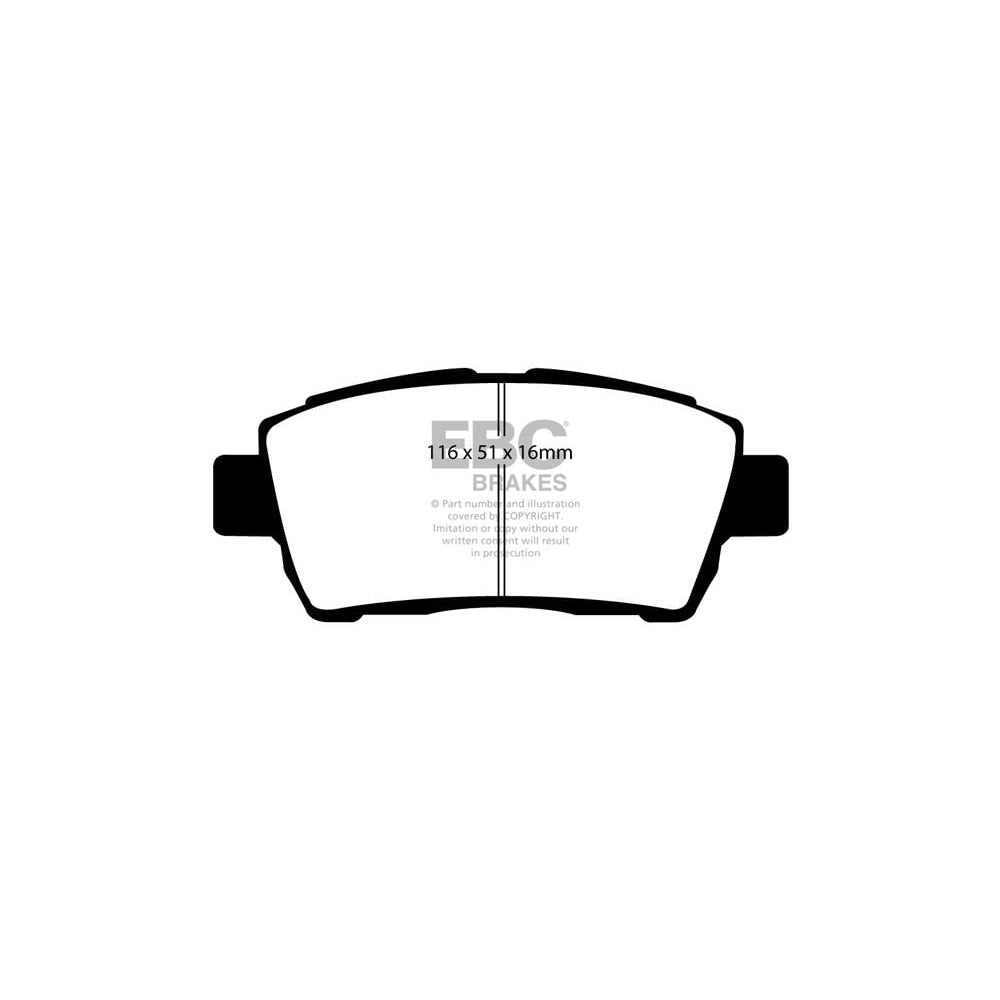 EBC Yellowstuff Brake Pads 116mm x 51mm DP41295R - Front