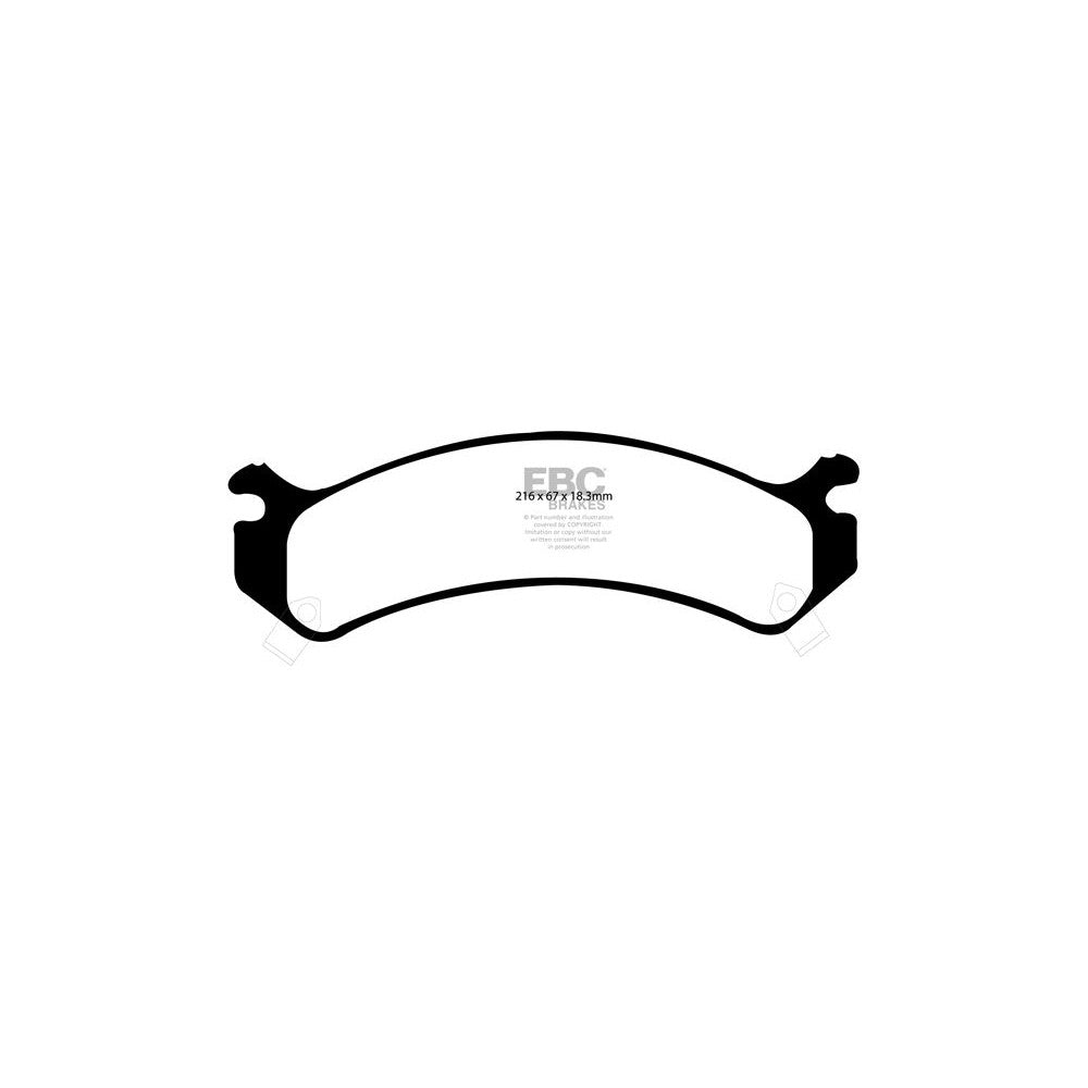 EBC Yellowstuff Brake Pads 216mm x 67mm DP41305R - Front