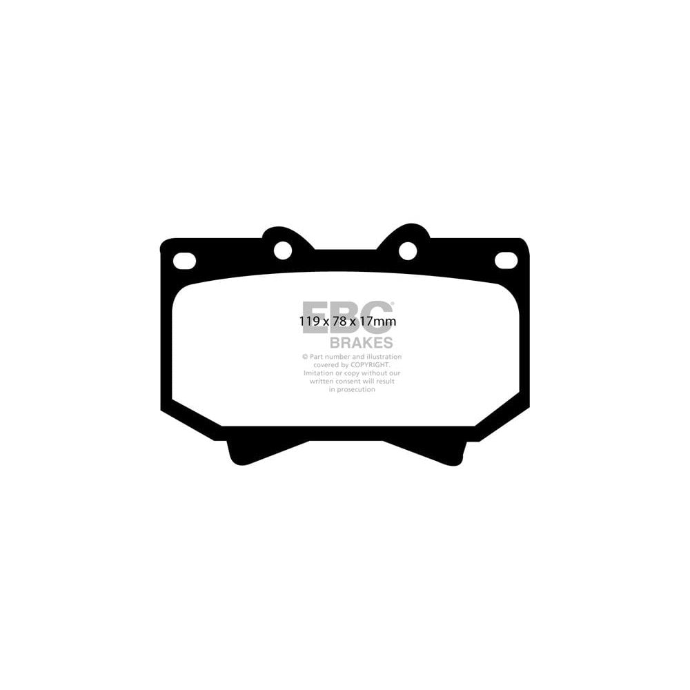 EBC Greenstuff 6000 Brake Pads 119mm x 78mm DP61319 - Front