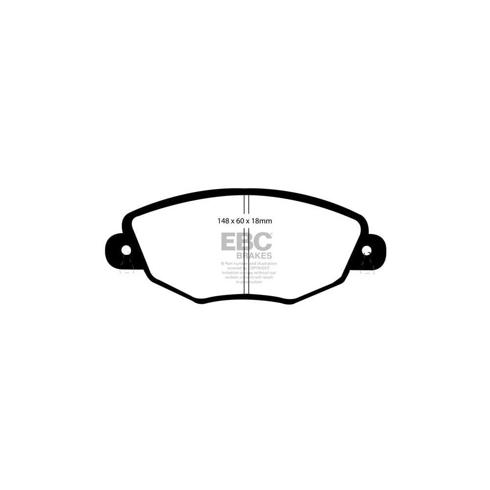 EBC Redstuff Brake Pads 148mm x 60mm DP31322C - Front