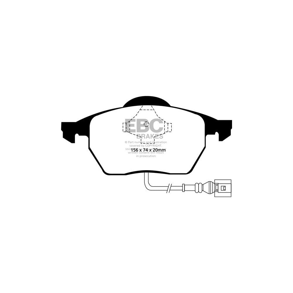 EBC Ultimax Brake Pads 156mm x 74mm DP1330 - Front