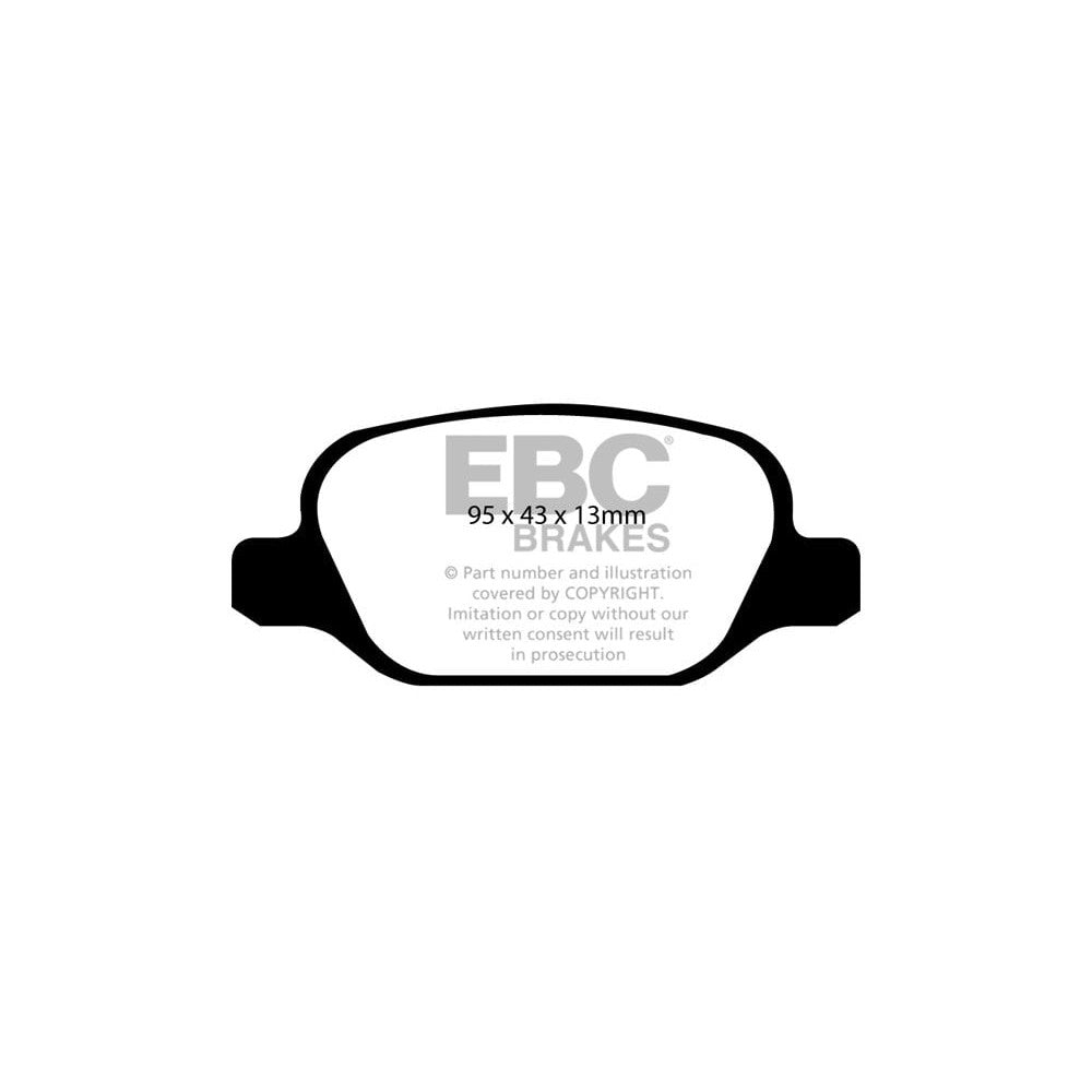 EBC Yellowstuff Brake Pads 95mm x 43mm DP41338R - Rear