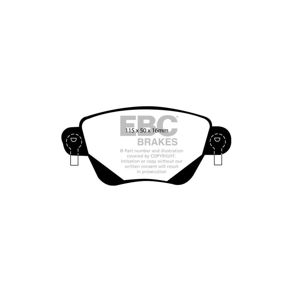 EBC Redstuff Brake Pads 115mm x 50mm DP31350C - Rear
