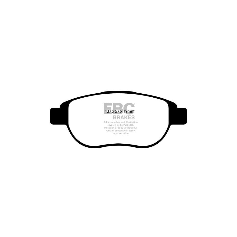 EBC Yellowstuff Brake Pads 137mm x 57mm DP41375R - Front