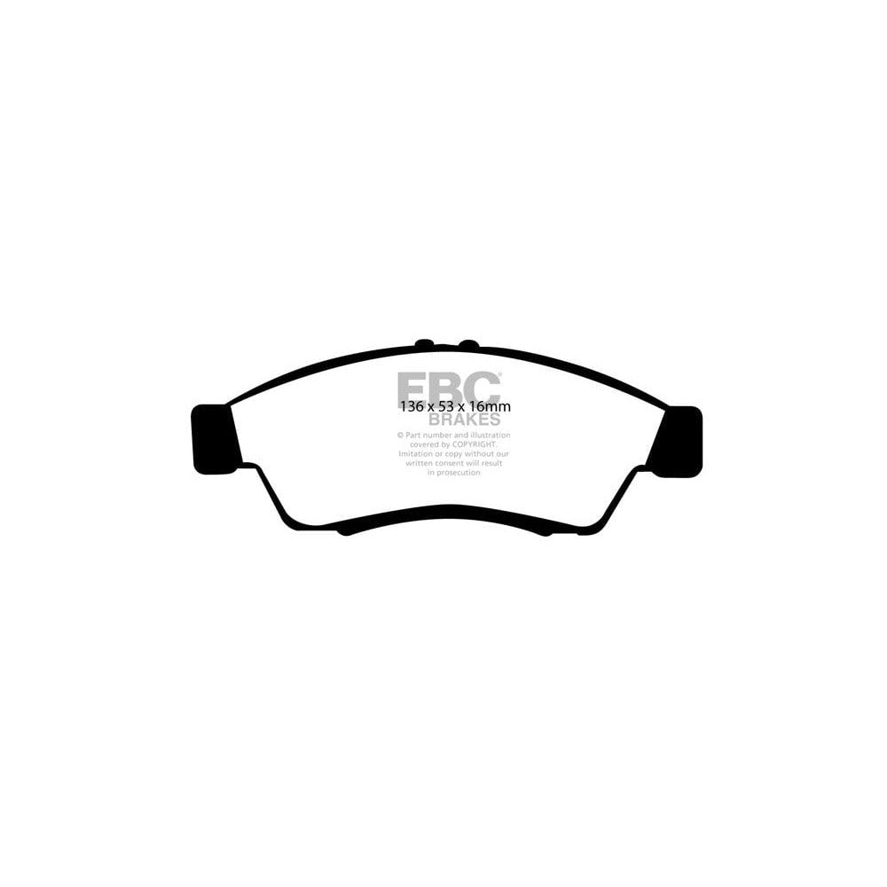 EBC Greenstuff 2000 Brake Pads 136mm x 53mm DP21390 - Front