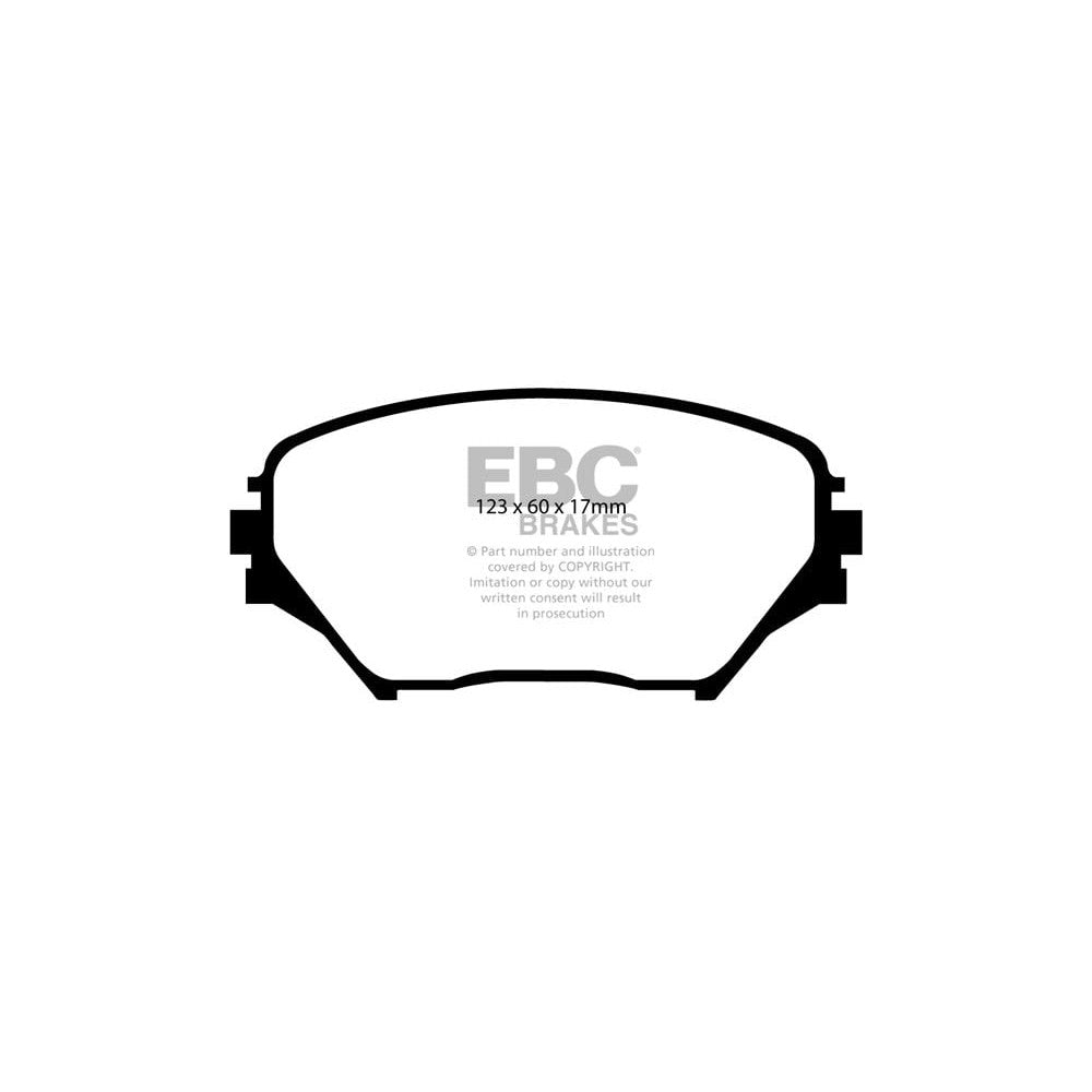 EBC Greenstuff 6000 Brake Pads 123mm x 60mm DP61402 - Front