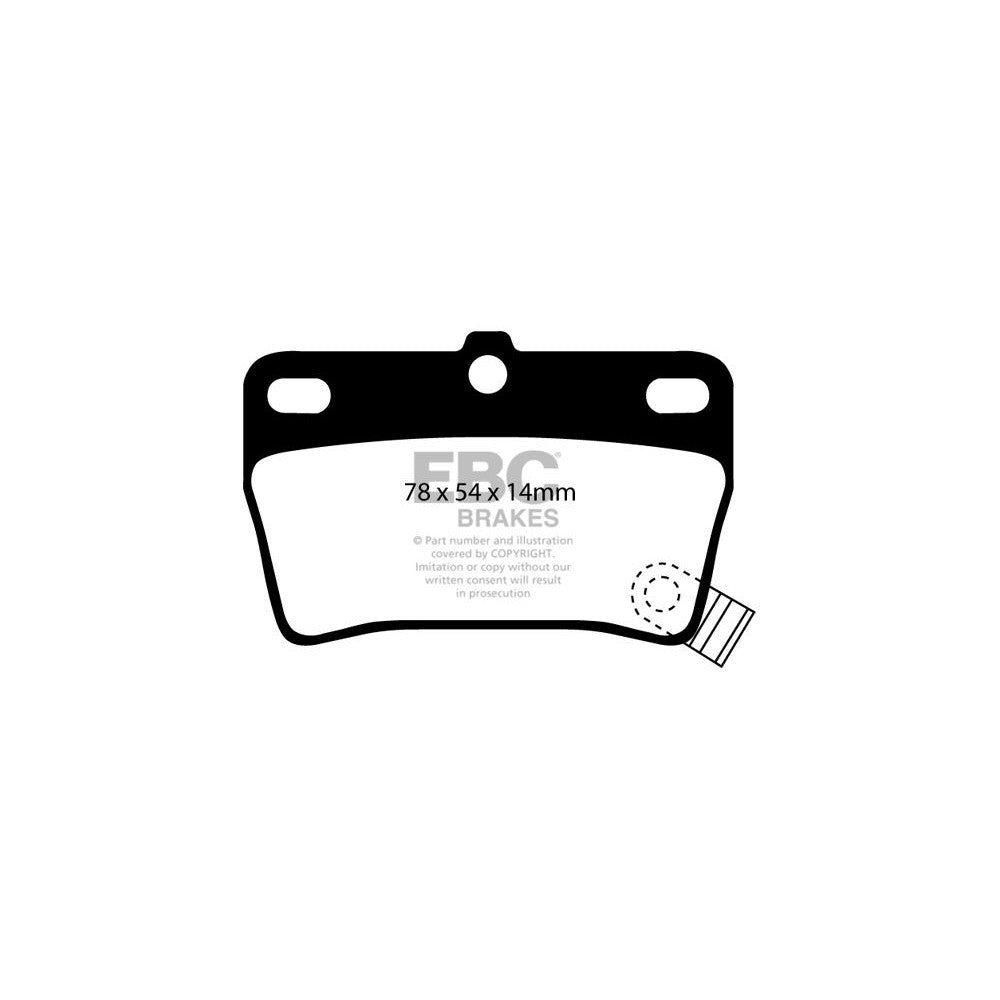 EBC Greenstuff 6000 Brake Pads 78mm x 54mm DP61403 - Rear