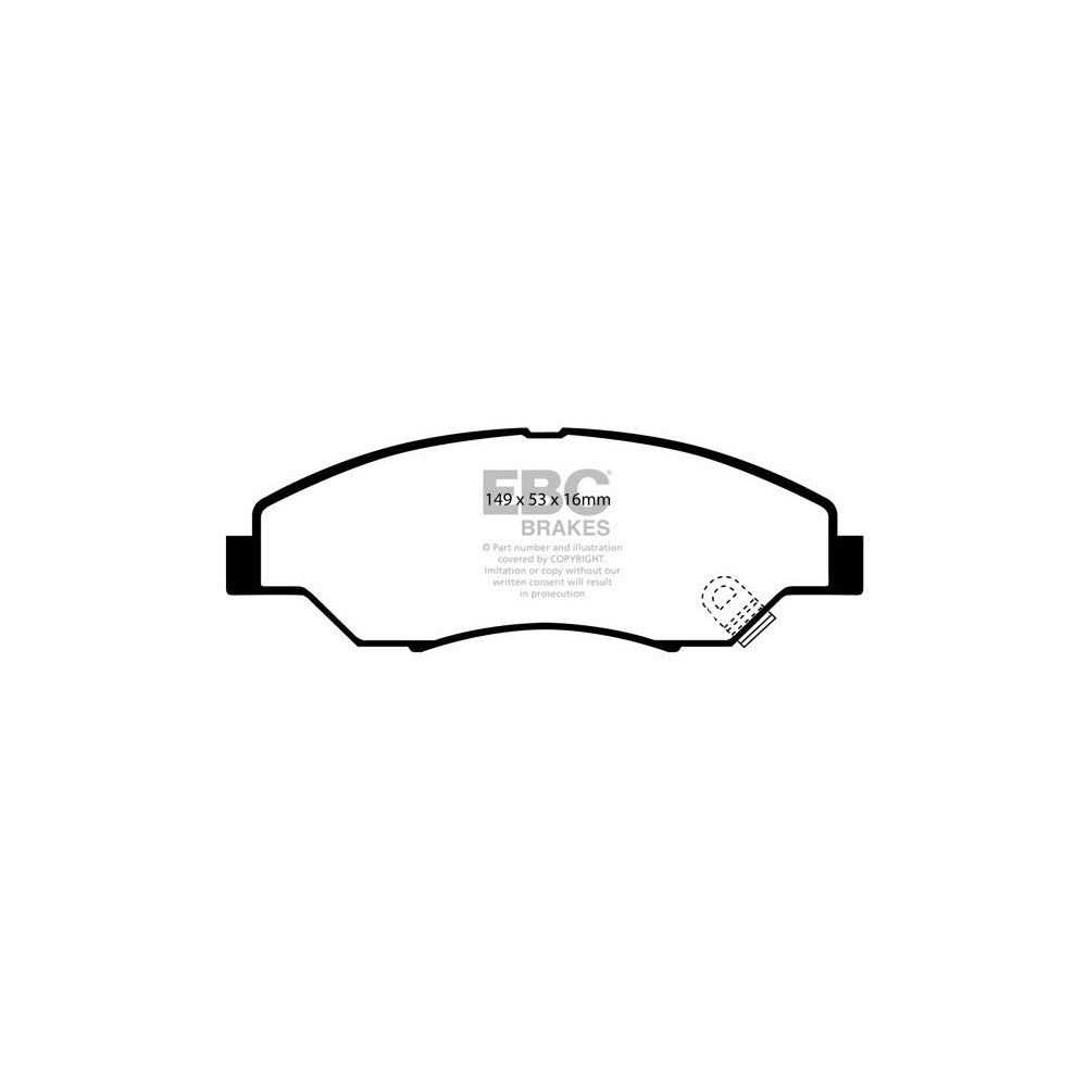 EBC Greenstuff 6000 Brake Pads 149mm x 53mm DP61404 - Front