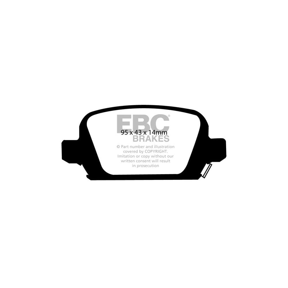 EBC Yellowstuff Brake Pads 95mm x 43mm DP41410R - Rear