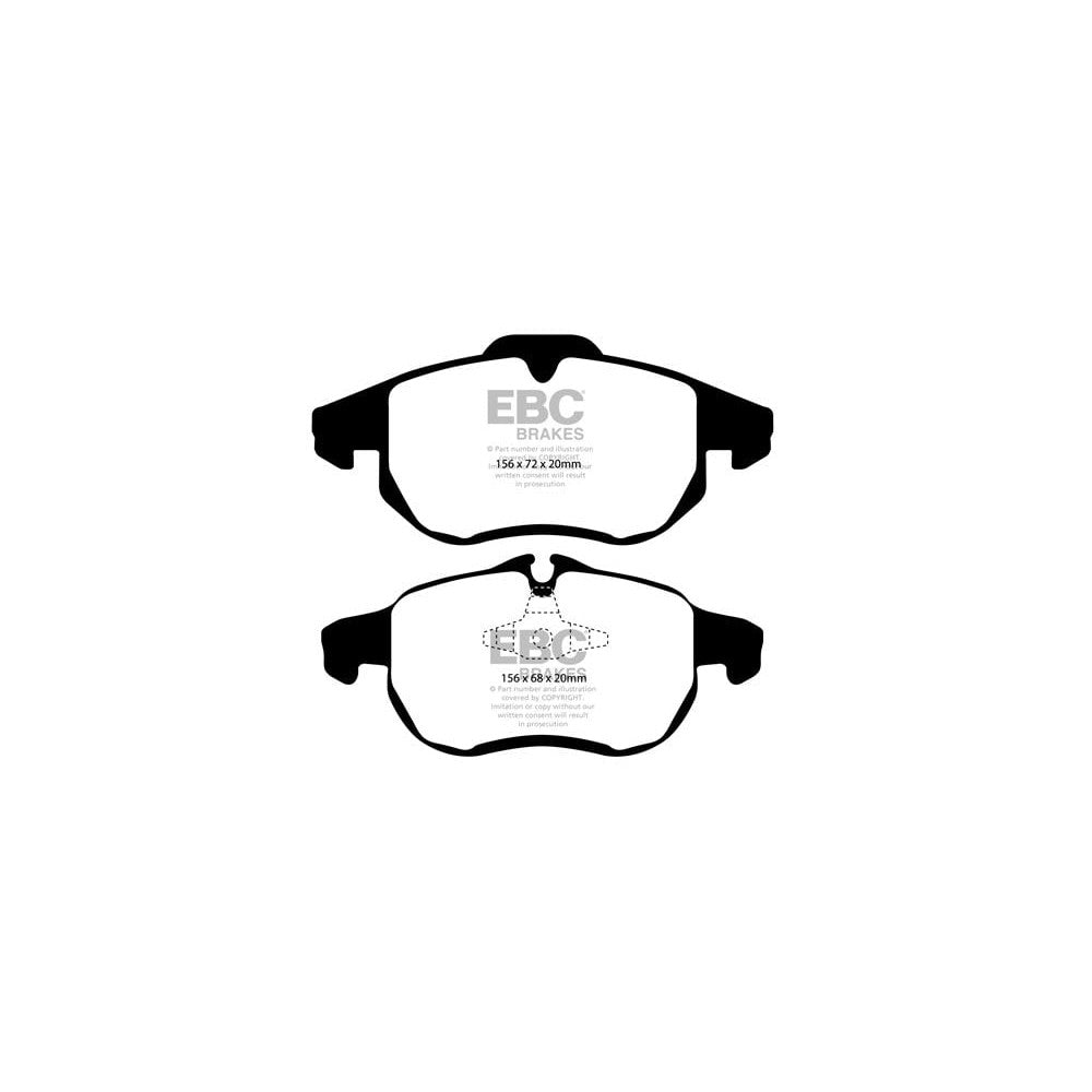 EBC Greenstuff 2000 Brake Pads 156mm x 68mm DP21414 - Front