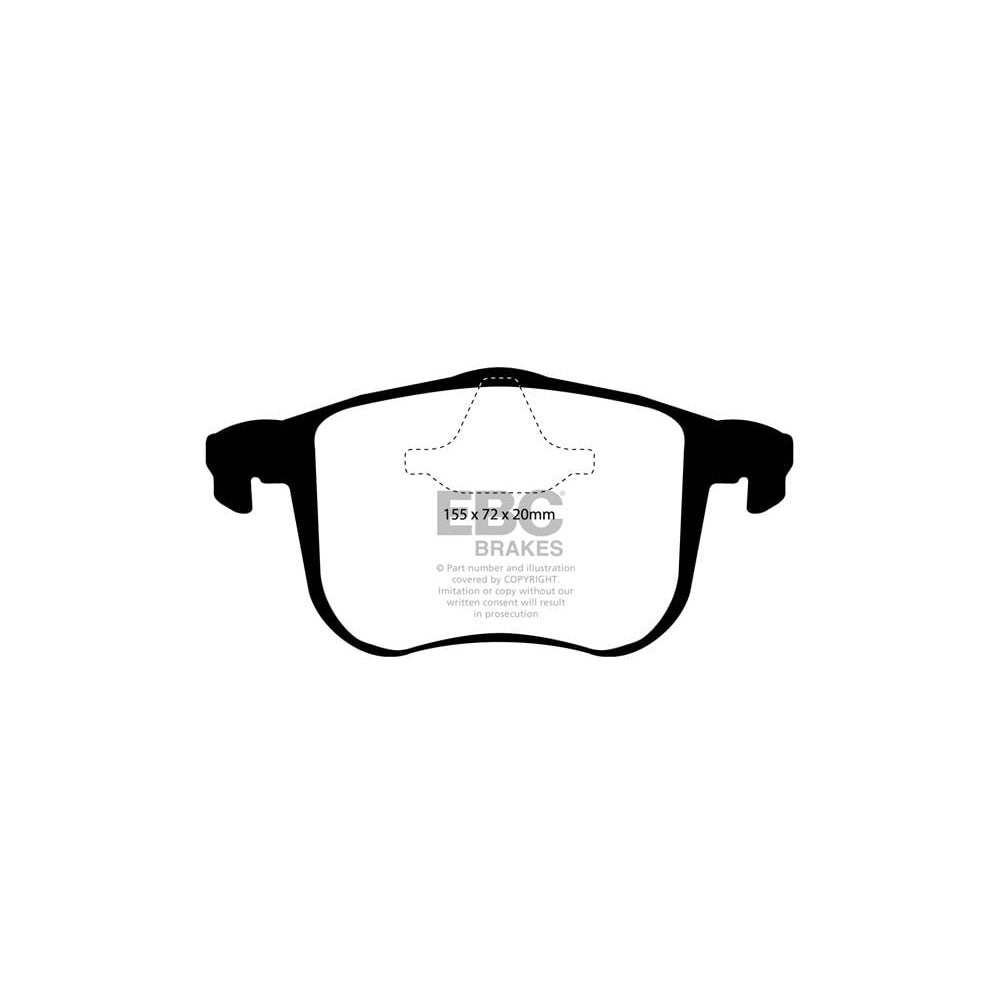 EBC Yellowstuff Brake Pads 156mm x 78mm DP41416R - Front