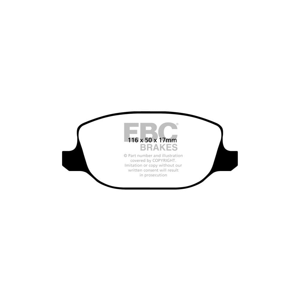 EBC Yellowstuff Brake Pads 116mm x 50mm DP41425R - Rear
