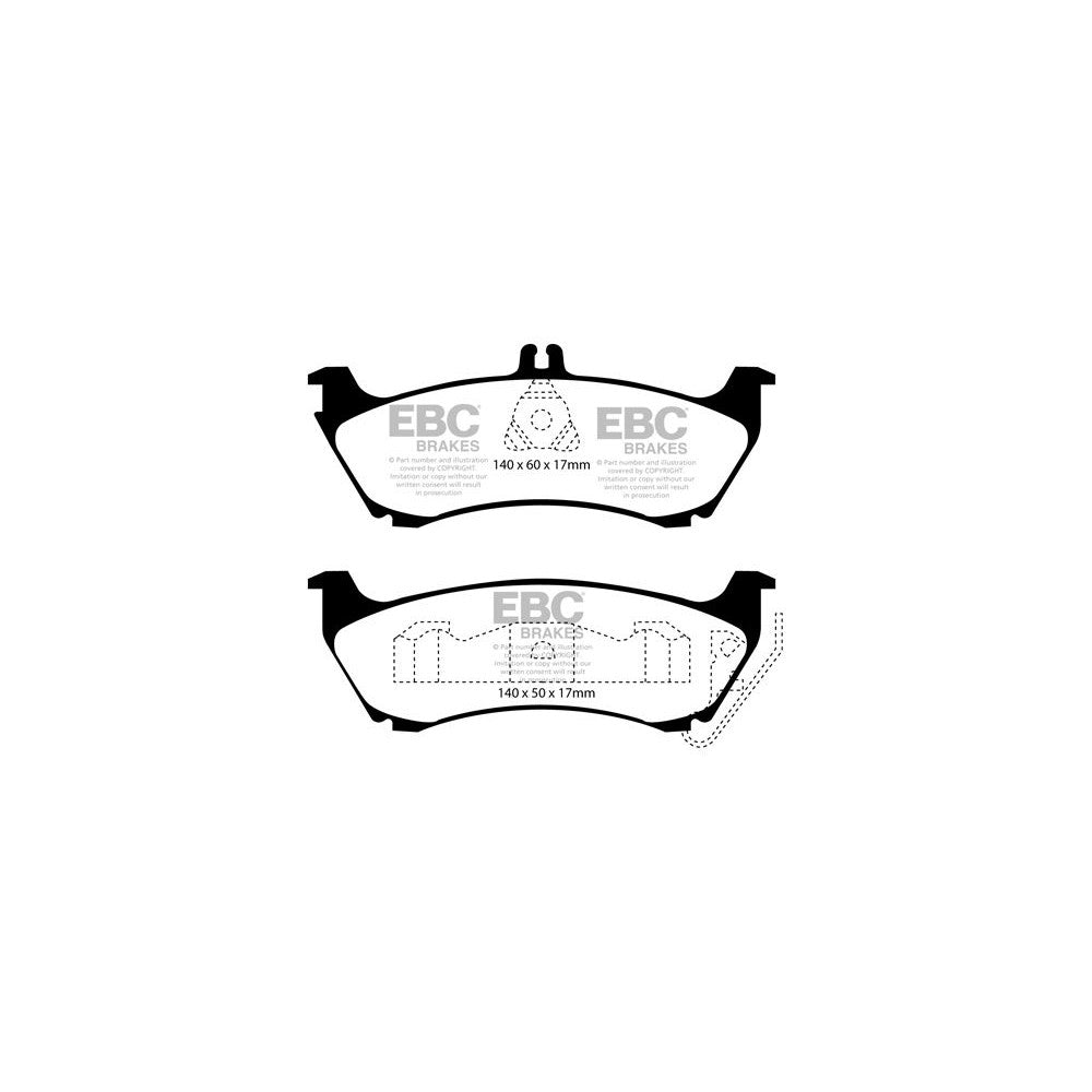 EBC Ultimax Brake Pads 140mm x 60mm DP1437 - Rear