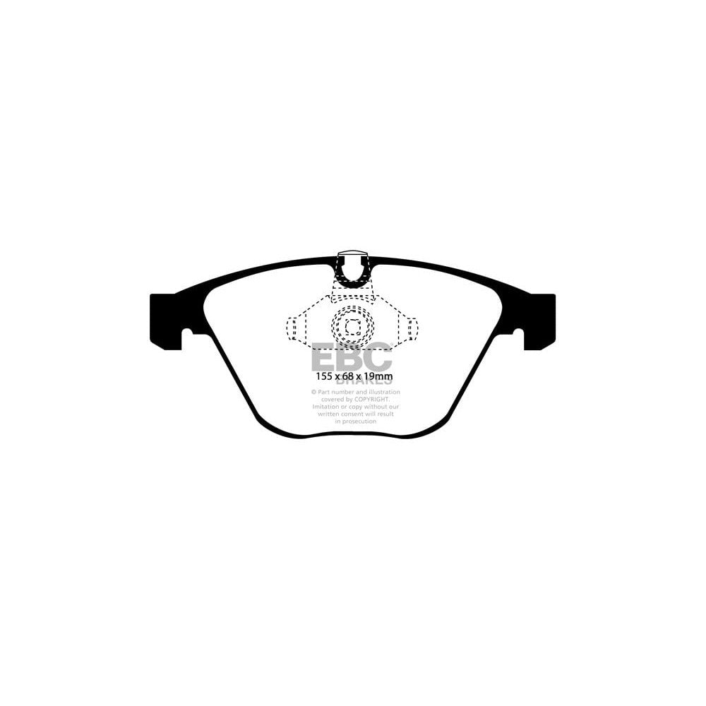 EBC Yellowstuff Brake Pads 155mm x 68mm DP41449R - Front