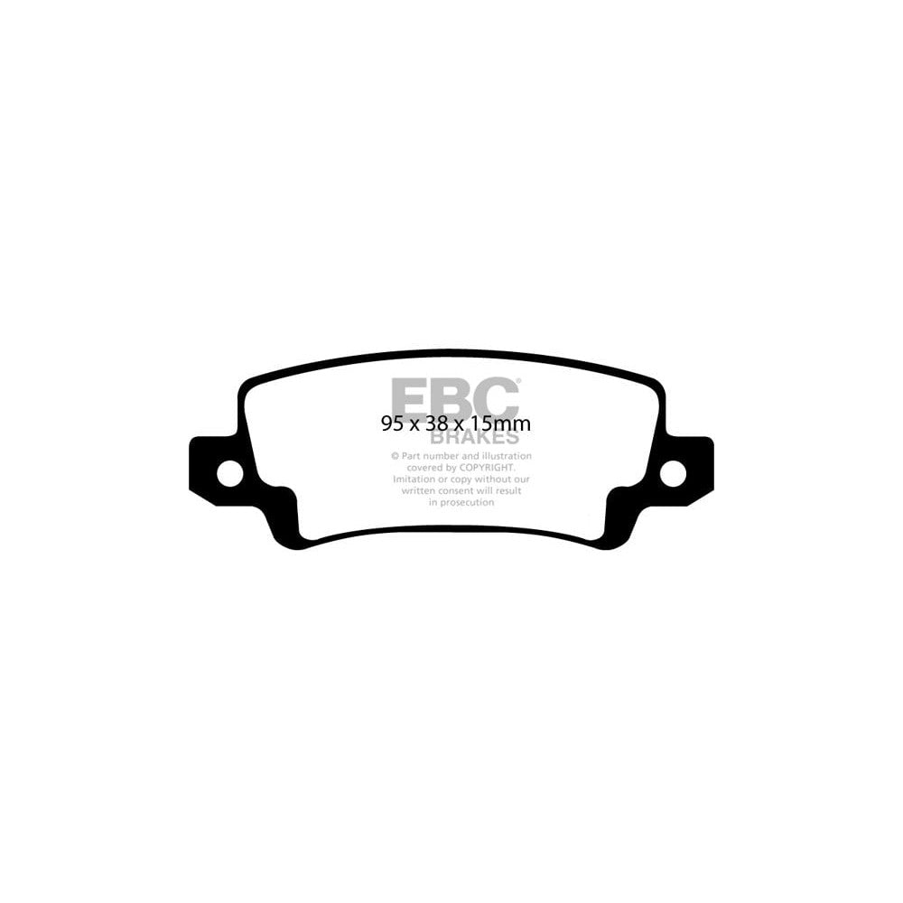 EBC Greenstuff 2000 Brake Pads 95mm x 38mm DP21458 - Rear
