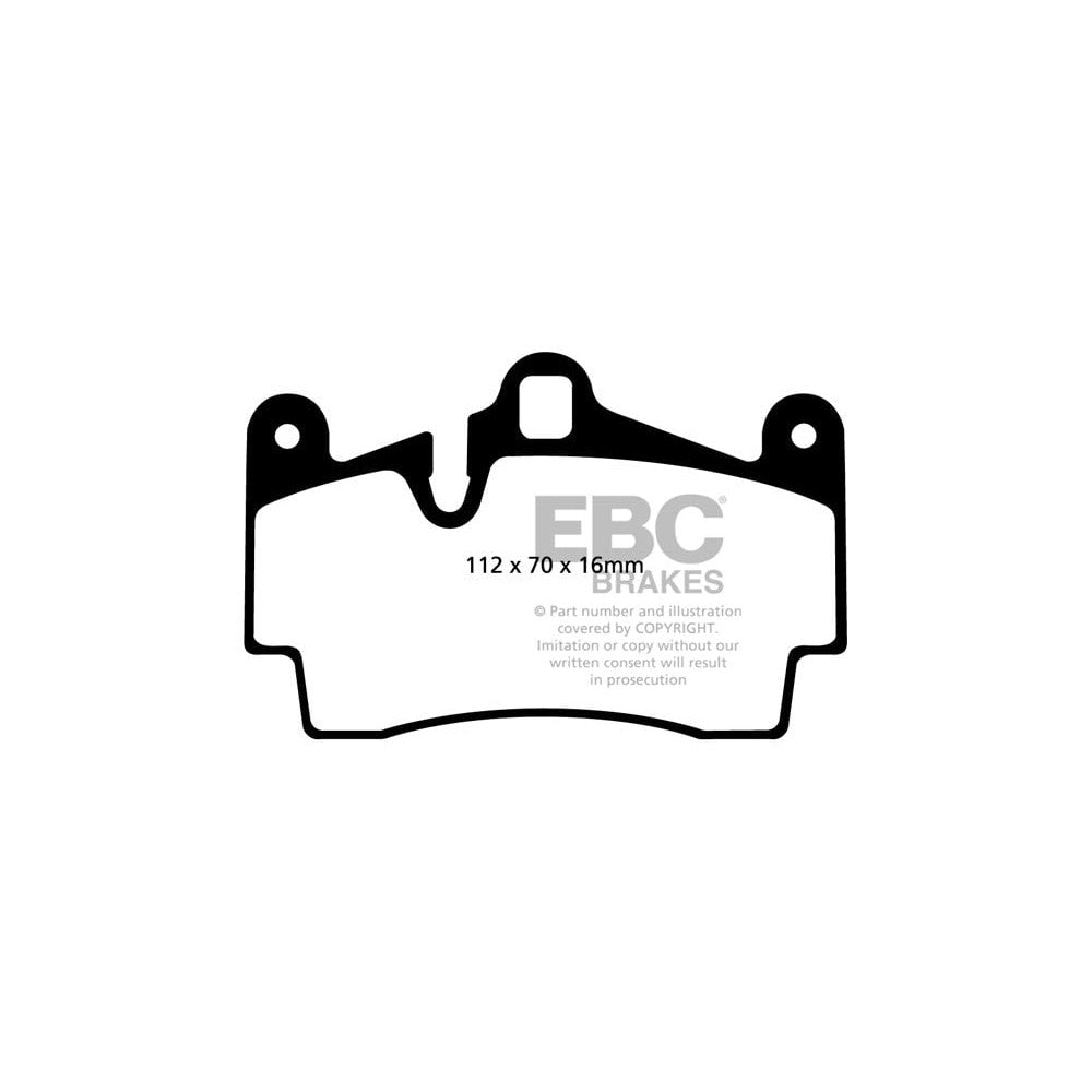 EBC Greenstuff 6000 Brake Pads 112mm x 70mm DP61474 - Rear