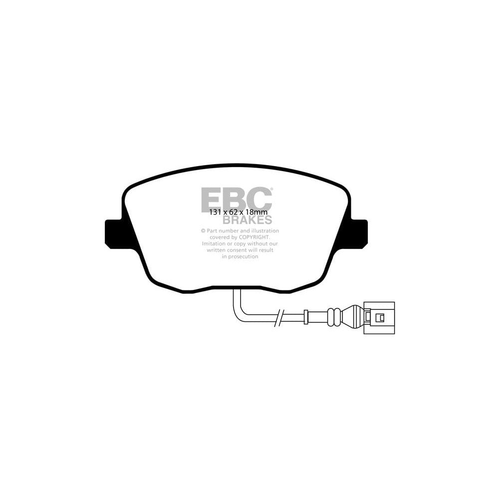 EBC Greenstuff 2000 Brake Pads 131mm x 62mm DP21479 - Front