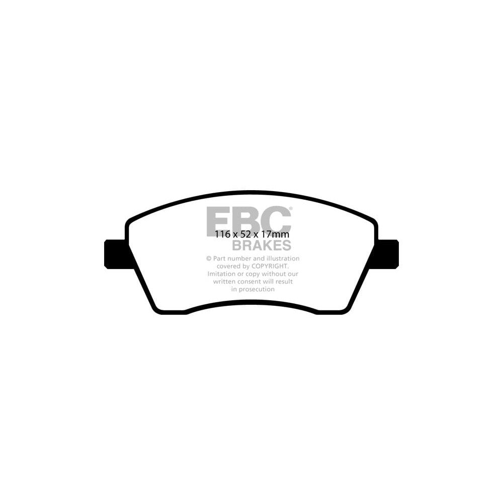EBC Yellowstuff Brake Pads 116mm x 52mm DP41485R - Front