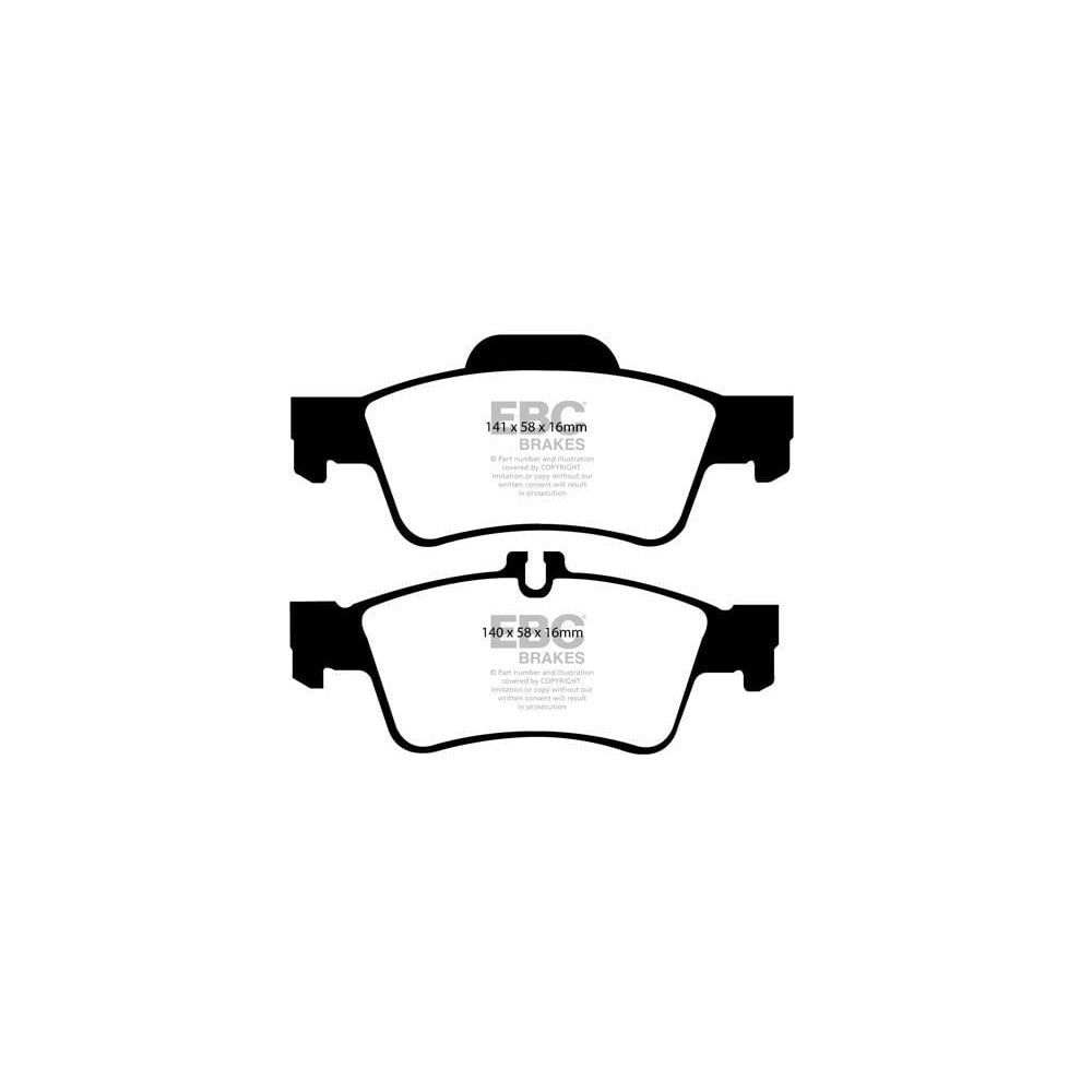 EBC Redstuff Brake Pads 140mm x 58mm DP31491C - Rear