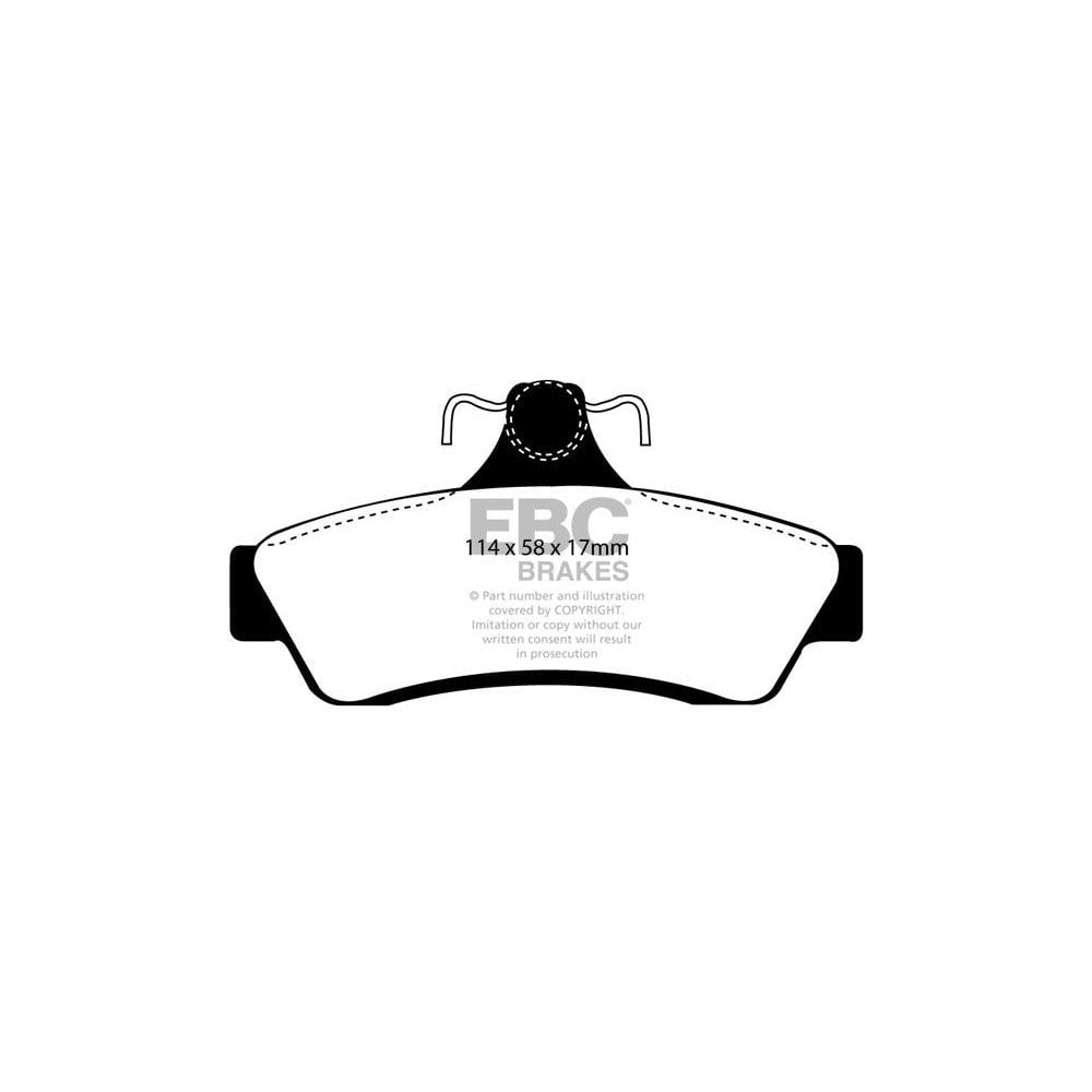 EBC Redstuff Brake Pads 114mm x 58mm DP31506C - Rear