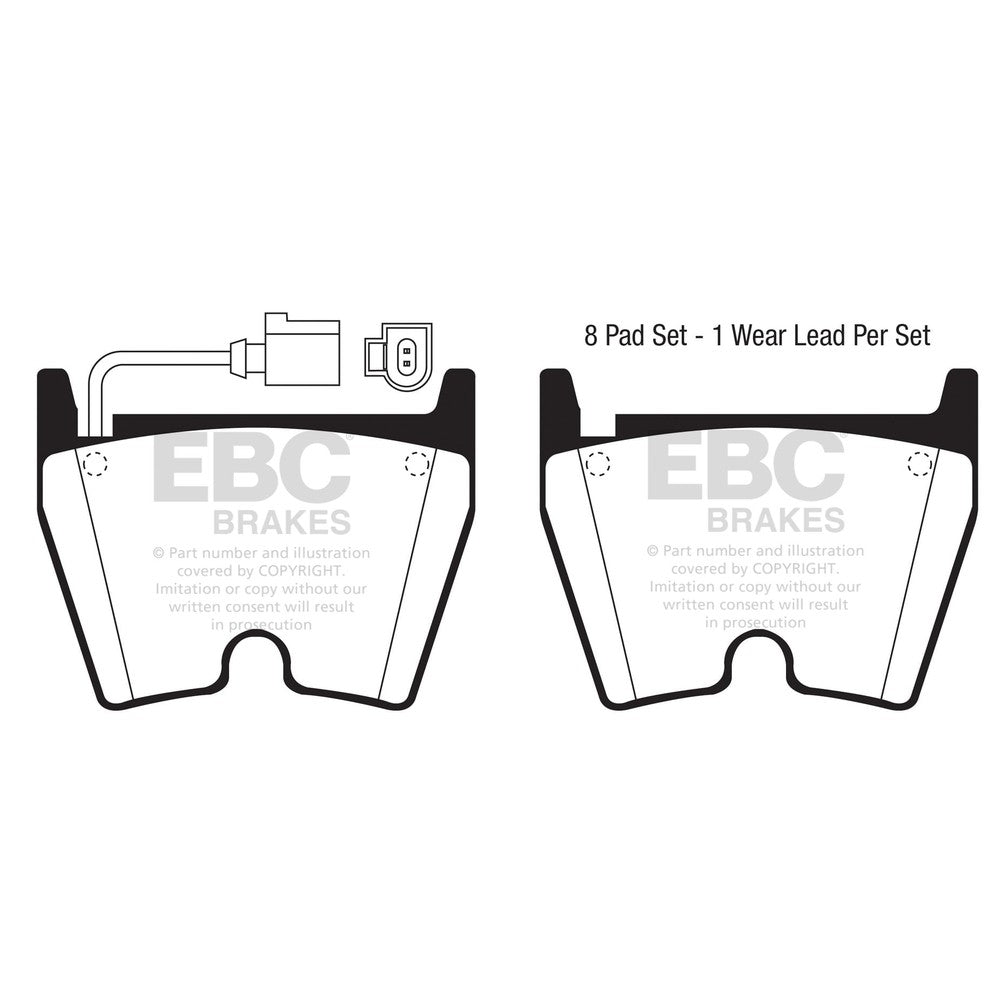 EBC Bluestuff NDX Brake Pads 95mm x 75mm DP51513/3NDX - Front
