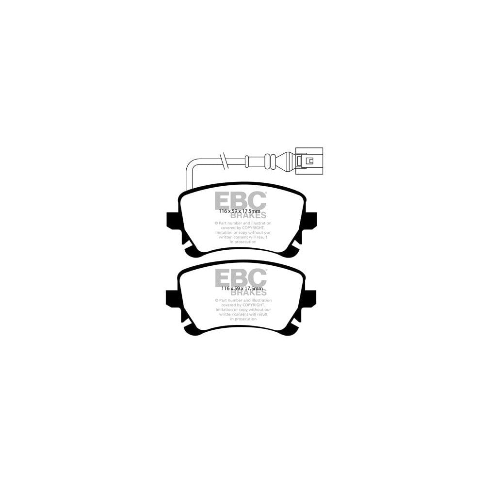 EBC Ultimax Brake Pads 116mm x 59mm DP1534 - Rear