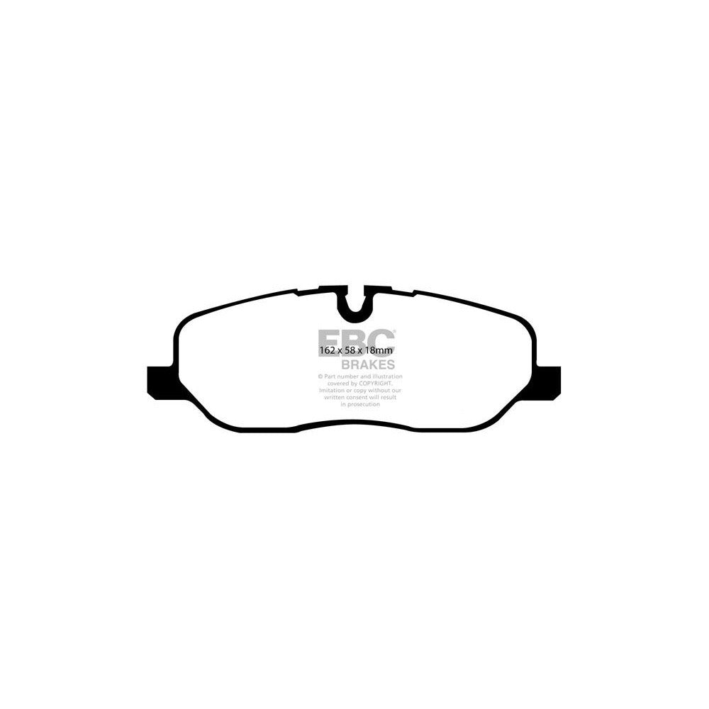 EBC Yellowstuff Brake Pads 162mm x 58mm DP41541R - Front